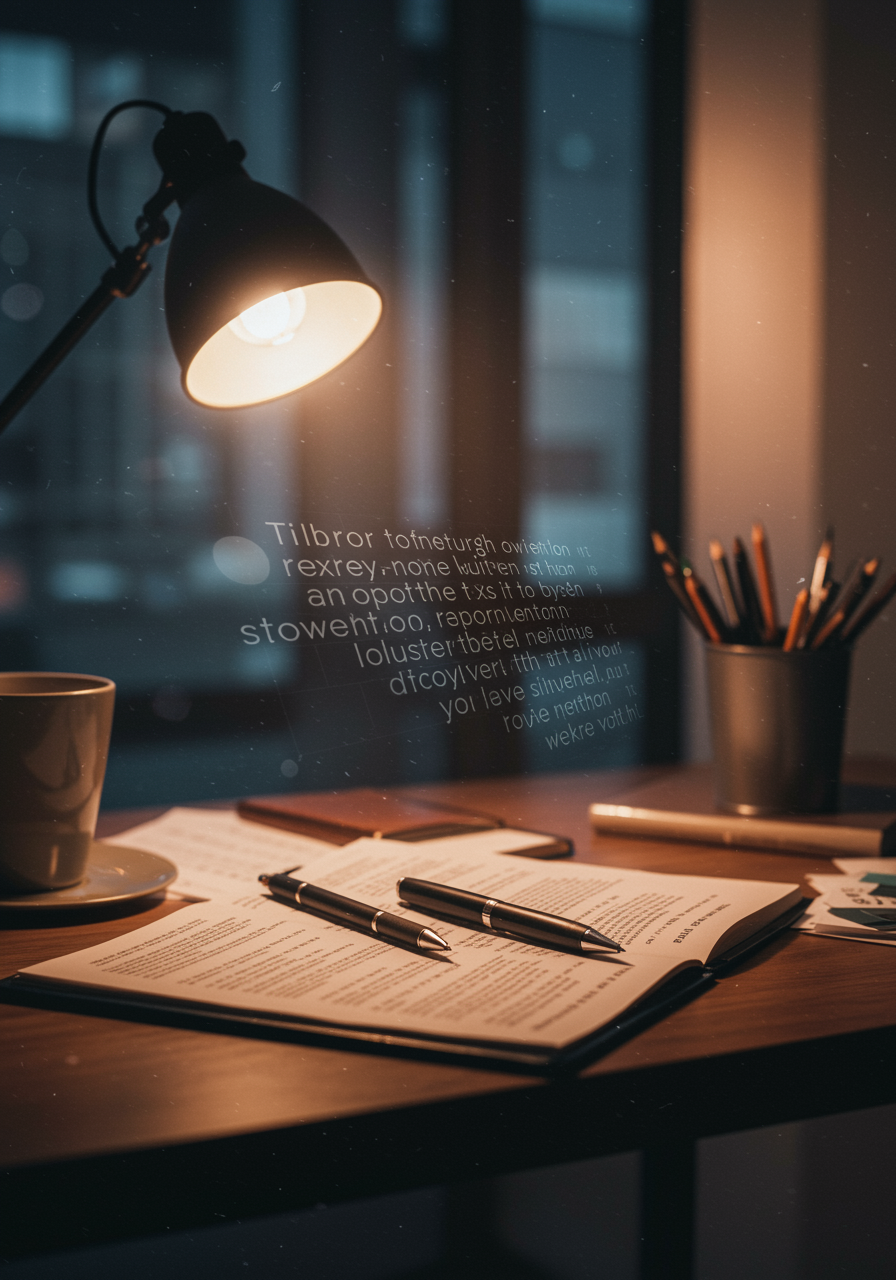 imagen3 "Imagen artística de alta resolución que refleja un ambiente creativo con diseño moderno y elementos de escritura persuasiva, ideal para destacar la comunicación efectiva."